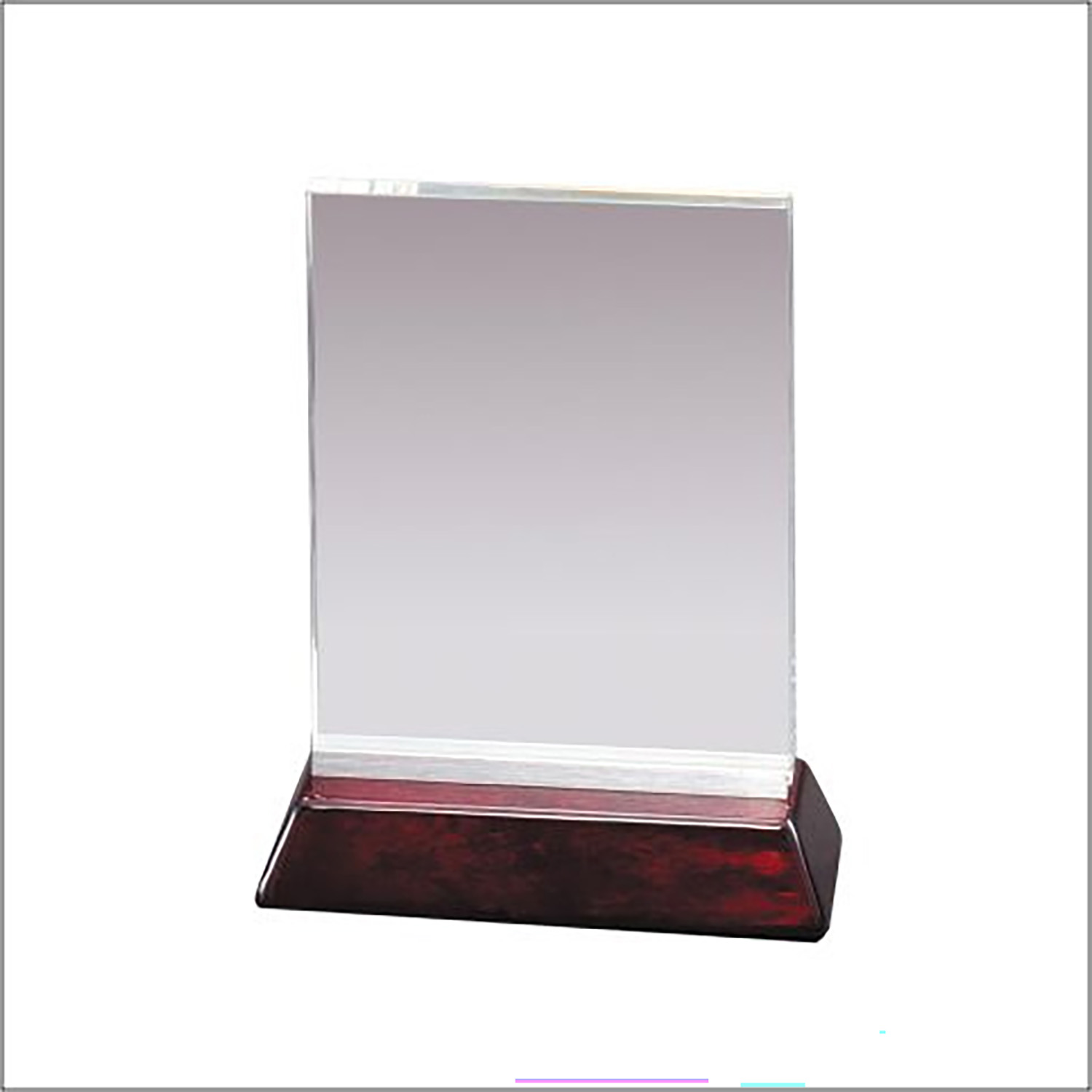 Tall Glass on Wood Base Award